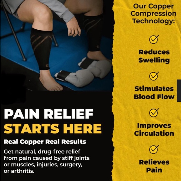 Copper Joint Calf Compression Sleeve CopperJoint - 3XLarge - Picture 7 of 10